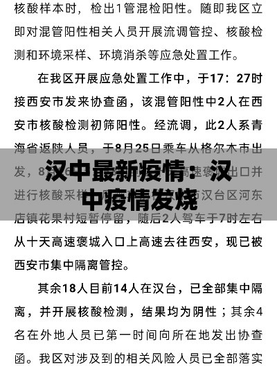 汉中最新疫情：汉中疫情发烧