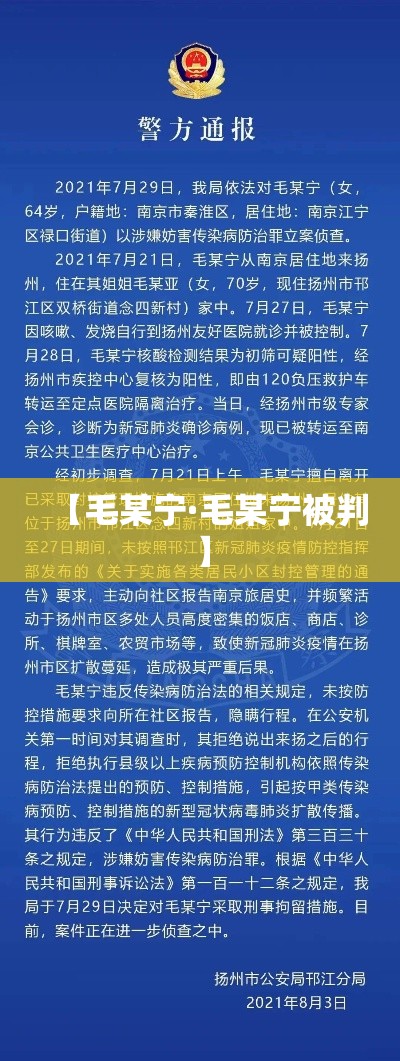 【毛某宁·毛某宁被判】