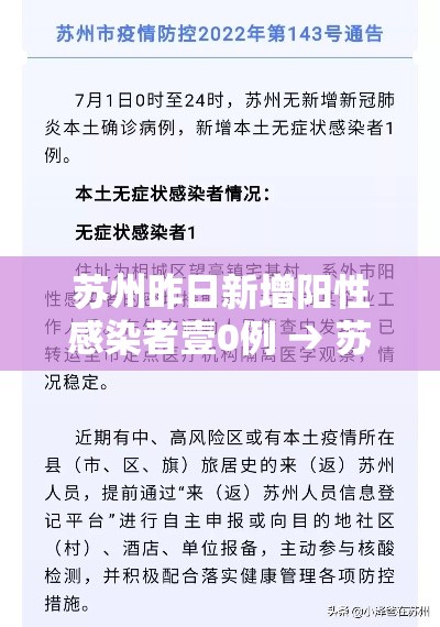 苏州昨日新增阳性感染者壹0例 → 苏州新冠最新消息今天 苏州昨日新增阳性感染者壹0例 → 苏州新冠最新消息今天