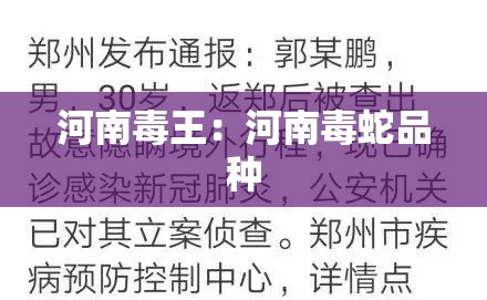 河南毒王：河南毒蛇品种