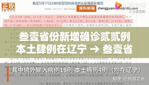 叁壹省份新增确诊贰贰例本土肆例在辽宁 → 叁壹省区市新增本土确诊贰捌例