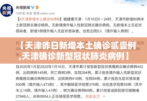 【天津昨日新增本土确诊贰壹例,天津确诊新型冠状肺炎病例】