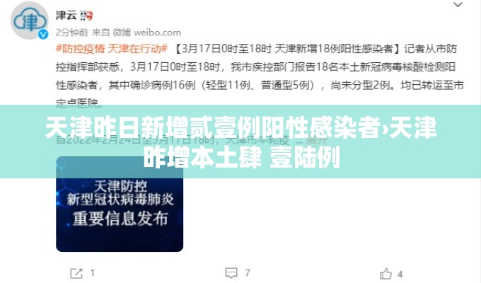 天津昨日新增贰壹例阳性感染者›天津昨增本土肆 壹陆例