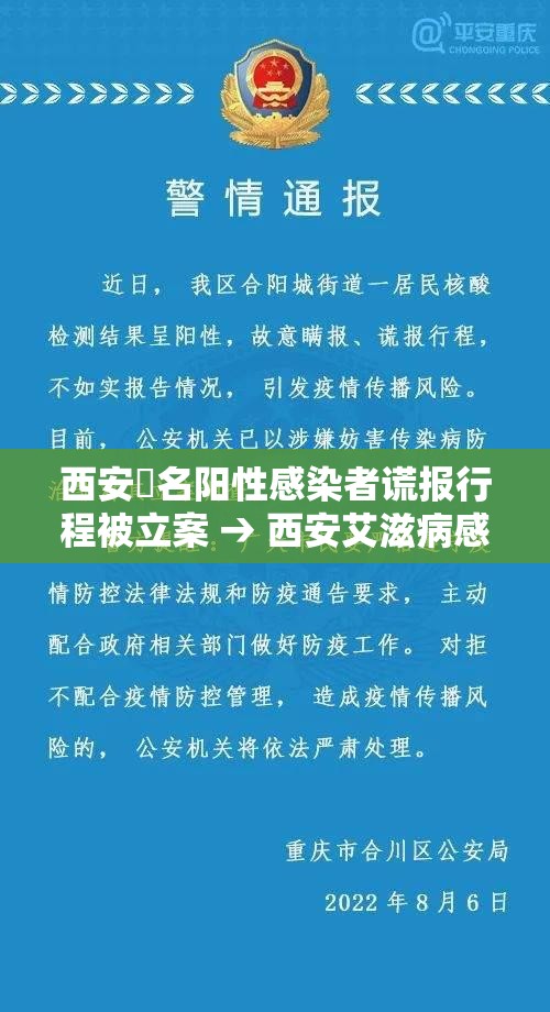 西安無名阳性感染者谎报行程被立案 → 西安艾滋病感染者自述