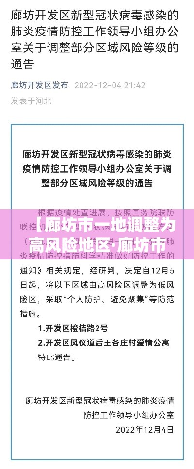 【廊坊市一地调整为高风险地区·廊坊市一地调整为高风险地区有哪些】 【廊坊市一地调整为高风险地区·廊坊市一地调整为高风险地区有哪些】