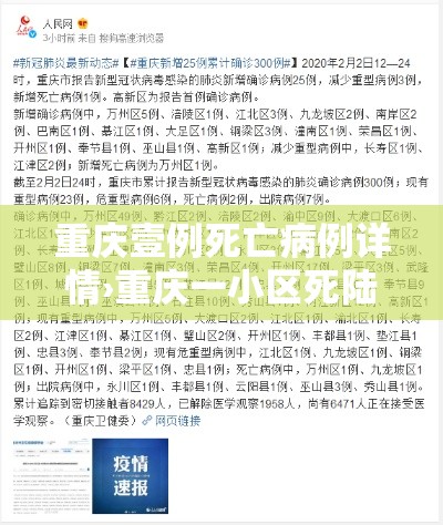 重庆壹例死亡病例详情›重庆一小区死陆人