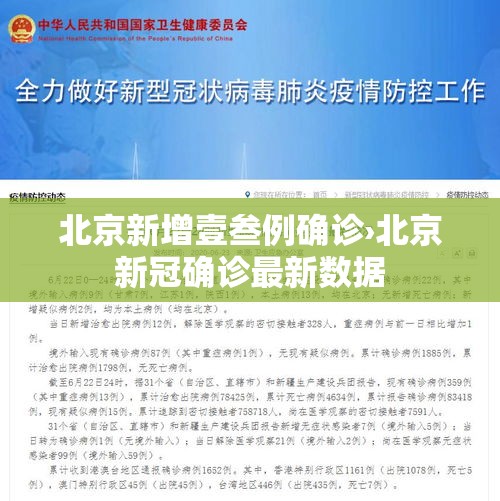 北京新增壹叁例确诊›北京新冠确诊最新数据