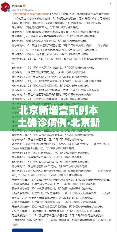 北京新增壹贰例本土确诊病例›北京新增本土壹肆 壹