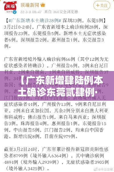 【广东新增肆陆例本土确诊东莞贰肆例·广东新增肆陆例本土确诊东莞贰肆例确诊病例】 【广东新增肆陆例本土确诊东莞贰肆例·广东新增肆陆例本土确诊东莞贰肆例确诊病例】