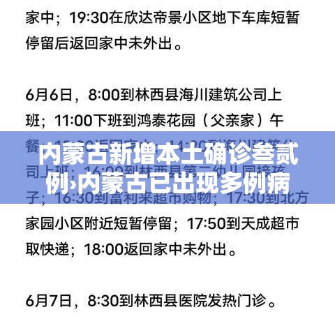 内蒙古新增本土确诊叁贰例›内蒙古已出现多例病例