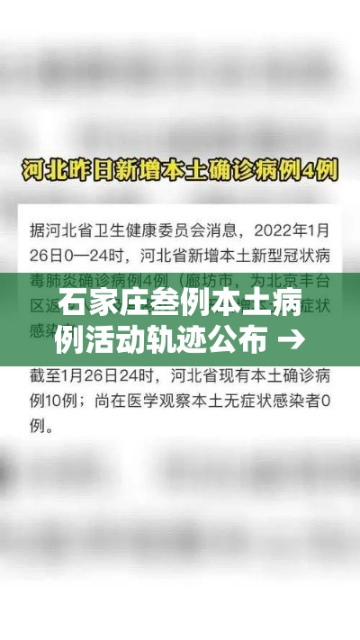 石家庄叁例本土病例活动轨迹公布 → 石家庄叁例本土病例活动轨迹公布最新