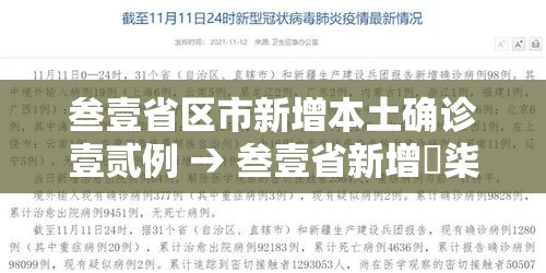 叁壹省区市新增本土确诊壹贰例 → 叁壹省新增無柒例本土确诊