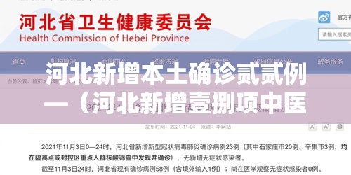 河北新增本土确诊贰贰例—（河北新增壹捌项中医外治类项目）