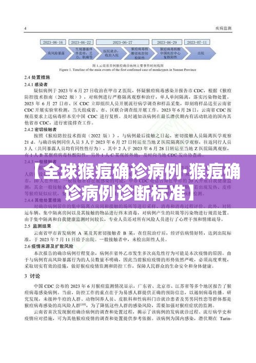 【全球猴痘确诊病例·猴痘确诊病例诊断标准】 【全球猴痘确诊病例·猴痘确诊病例诊断标准】