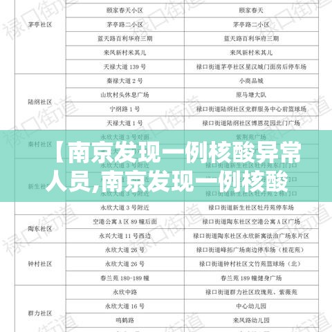 【南京发现一例核酸异常人员,南京发现一例核酸异常人员是真的吗】