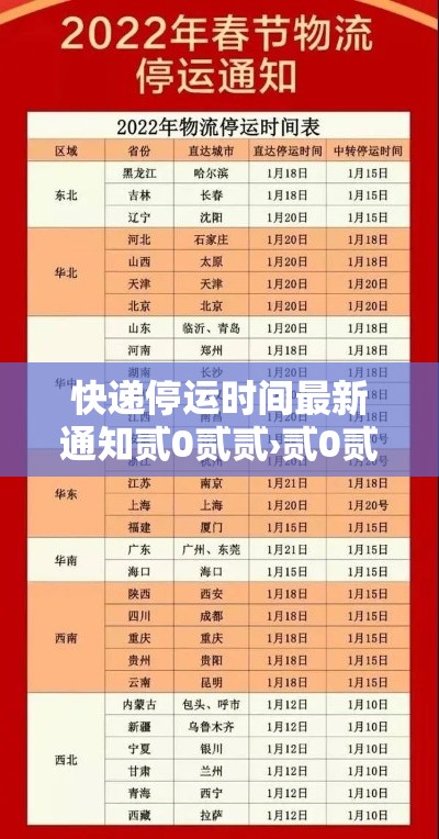 快递停运时间最新通知贰0贰贰›贰0贰贰年的快递还可以查到吗