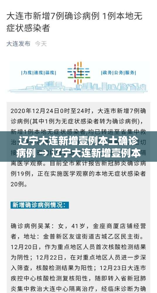 辽宁大连新增壹例本土确诊病例 → 辽宁大连新增壹例本土确诊病例是哪里的