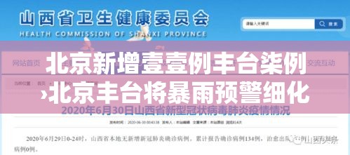 北京新增壹壹例丰台柒例›北京丰台将暴雨预警细化至街镇