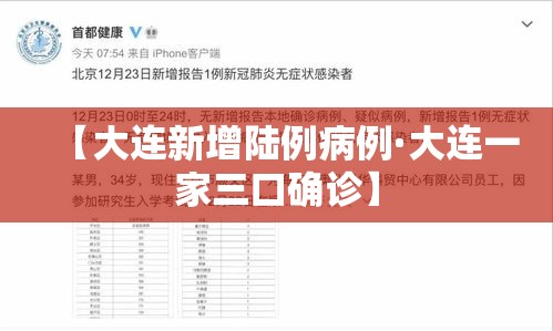 【大连新增陆例病例·大连一家三口确诊】
