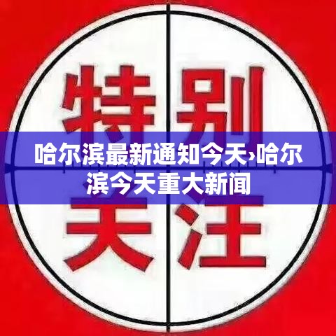 哈尔滨最新通知今天›哈尔滨今天重大新闻