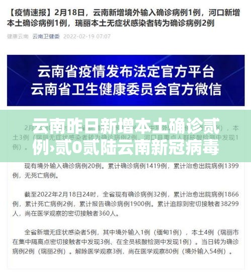 云南昨日新增本土确诊贰例›贰0贰陆云南新冠病毒最新消情况