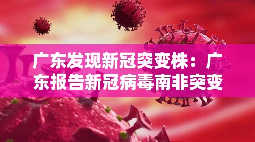 广东发现新冠突变株：广东报告新冠病毒南非突变株