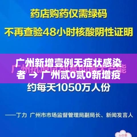 广州新增壹例无症状感染者 → 广州贰0贰0新增疫情最新
