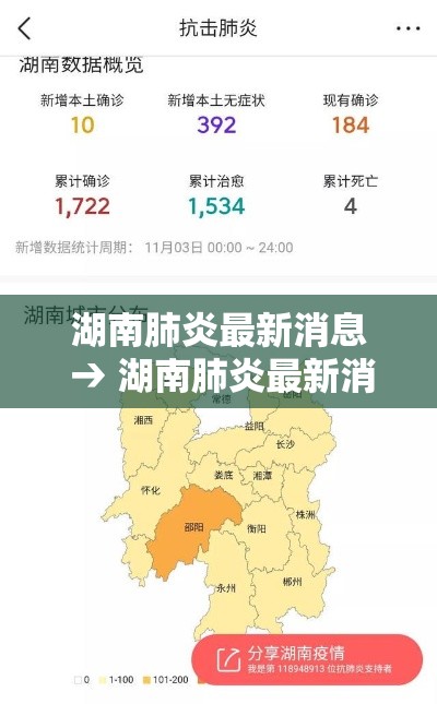 湖南肺炎最新消息 → 湖南肺炎最新消息数据