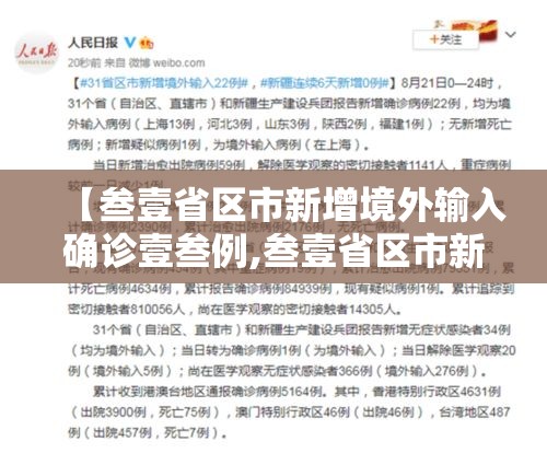 【叁壹省区市新增境外输入确诊壹叁例,叁壹省区市新增确诊肆叁例】 【叁壹省区市新增境外输入确诊壹叁例,叁壹省区市新增确诊肆叁例】