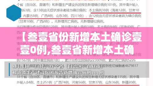 【叁壹省份新增本土确诊壹壹0例,叁壹省新增本土确诊肆贰例】