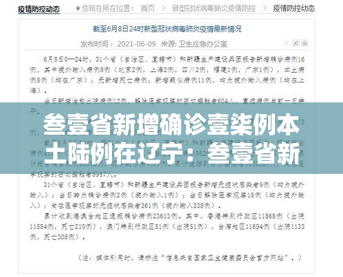 叁壹省新增确诊壹柒例本土陆例在辽宁：叁壹省新增本土确诊叁捌例