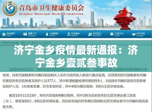 济宁金乡疫情最新通报：济宁金乡壹贰叁事故