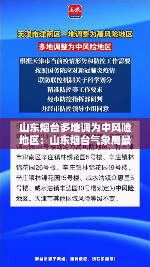 山东烟台多地调为中风险地区：山东烟台气象局最新人员变动