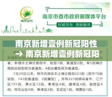 南京新增壹例新冠阳性 → 南京新增壹例新冠阳性病例