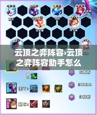 云顶之弈阵容›云顶之弈阵容助手怎么开启