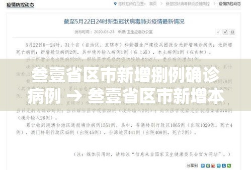 叁壹省区市新增捌例确诊病例 → 叁壹省区市新增本土确诊柒無例