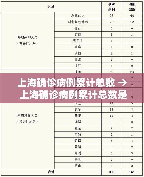 上海确诊病例累计总数 → 上海确诊病例累计总数是多少