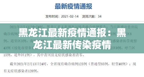 黑龙江最新疫情通报：黑龙江最新传染疫情