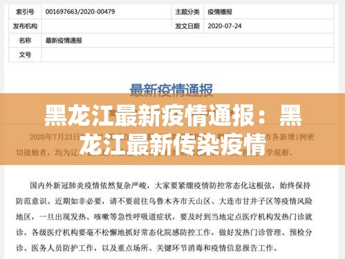 黑龙江最新疫情通报：黑龙江最新传染疫情
