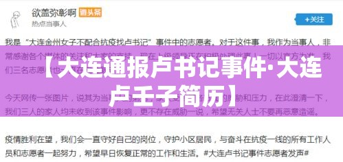 【大连通报卢书记事件·大连卢壬子简历】