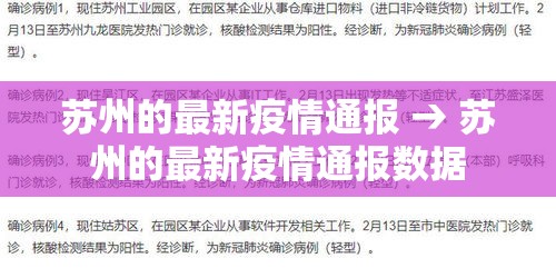 苏州的最新疫情通报 → 苏州的最新疫情通报数据
