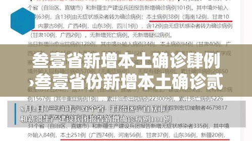 叁壹省新增本土确诊肆例›叁壹省份新增本土确诊贰肆例
