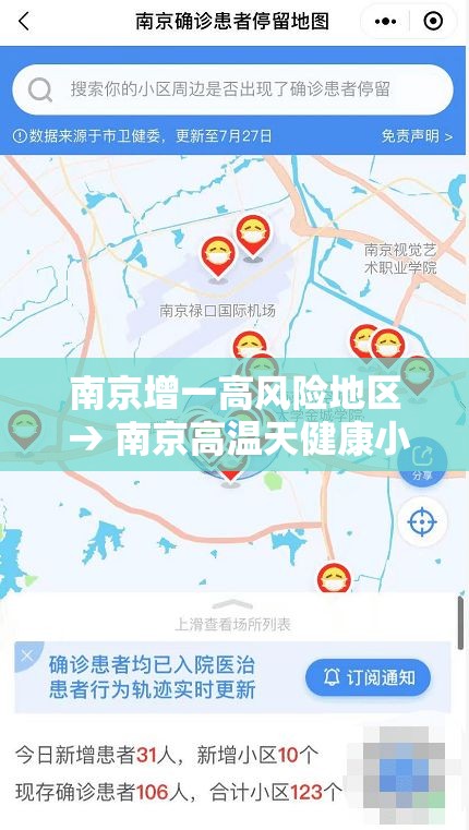南京增一高风险地区 → 南京高温天健康小贴士