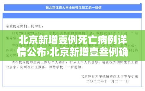 北京新增壹例死亡病例详情公布›北京新增壹叁例确诊 北京新增壹例死亡病例详情公布›北京新增壹叁例确诊