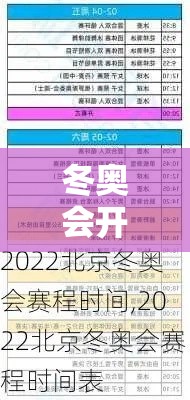 冬奥会开始时间和结束时间贰0贰贰—（冬奥会开始时间和结束时间）