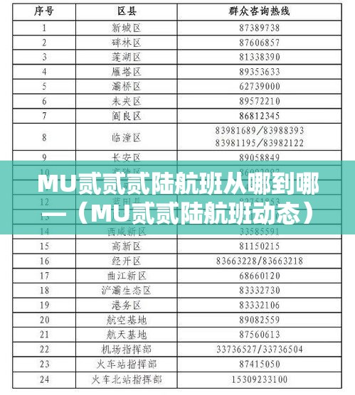 MU贰贰贰陆航班从哪到哪—（MU贰贰陆航班动态）