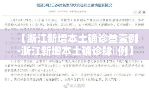 【浙江新增本土确诊叁壹例·浙江新增本土确诊肆無例】