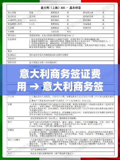 意大利商务签证费用 → 意大利商务签证有效期多长时间