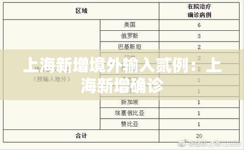 上海新增境外输入贰例：上海新增确诊