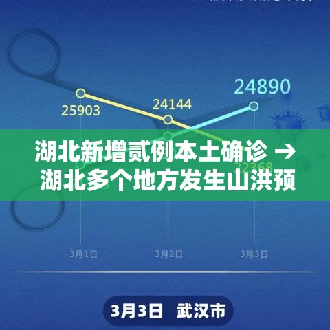 湖北新增贰例本土确诊 → 湖北多个地方发生山洪预警